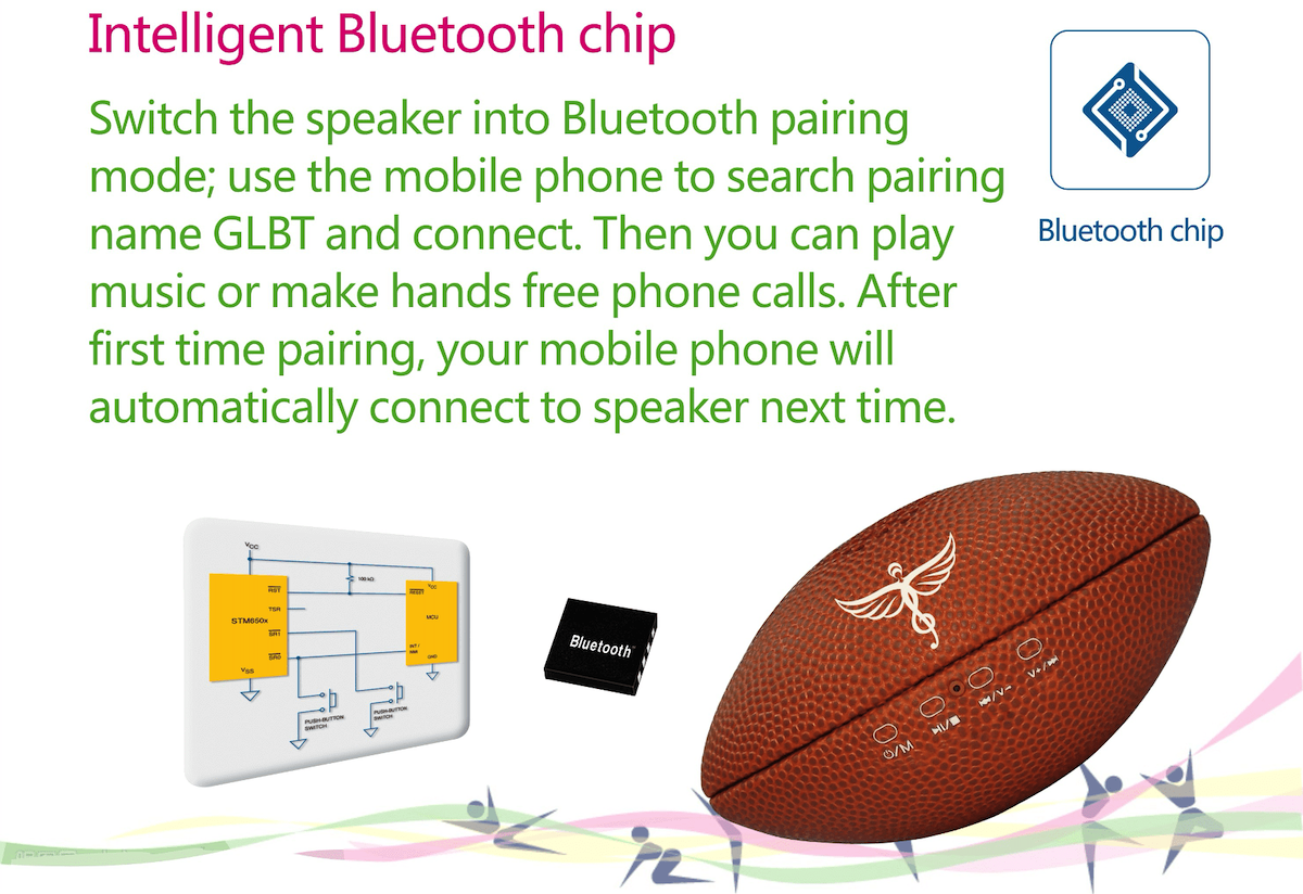 アメリカンフットボールのボールの形をしたスピーカー Bluetooth ミニポータブル