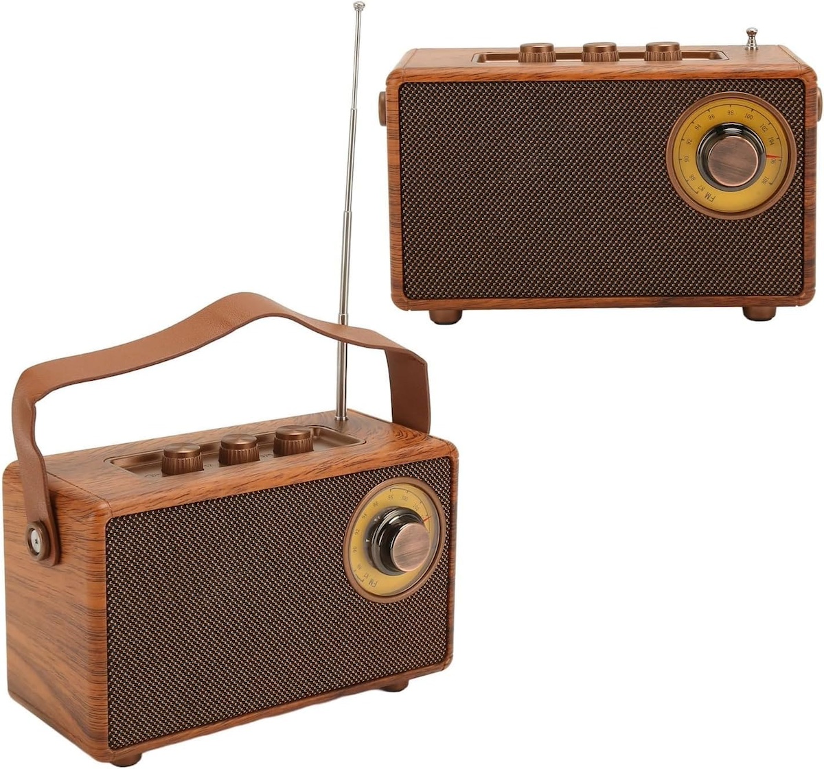 ラジオ ミニ 小型 レトロ ヴィンテージ 木製スタイル