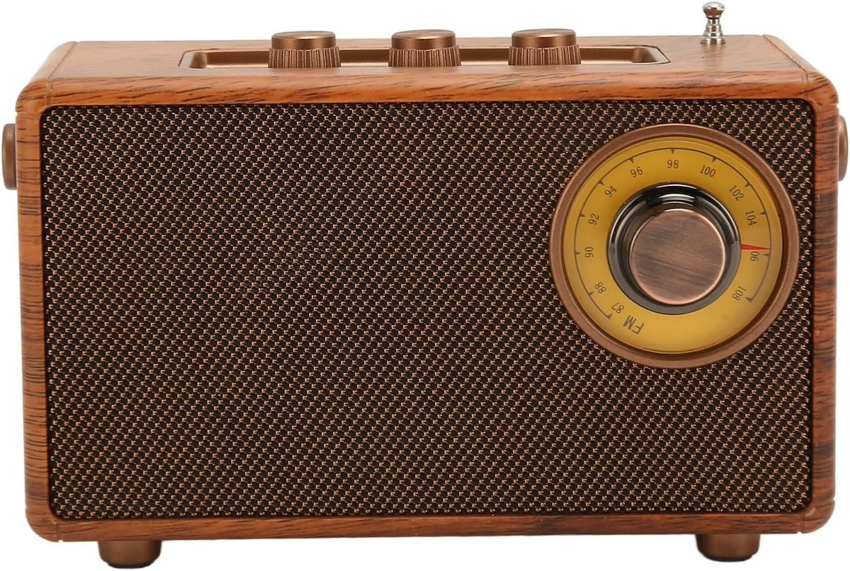 レトロラジオ 古いスタイル 木製 ヴィンテージ ミニ 小型