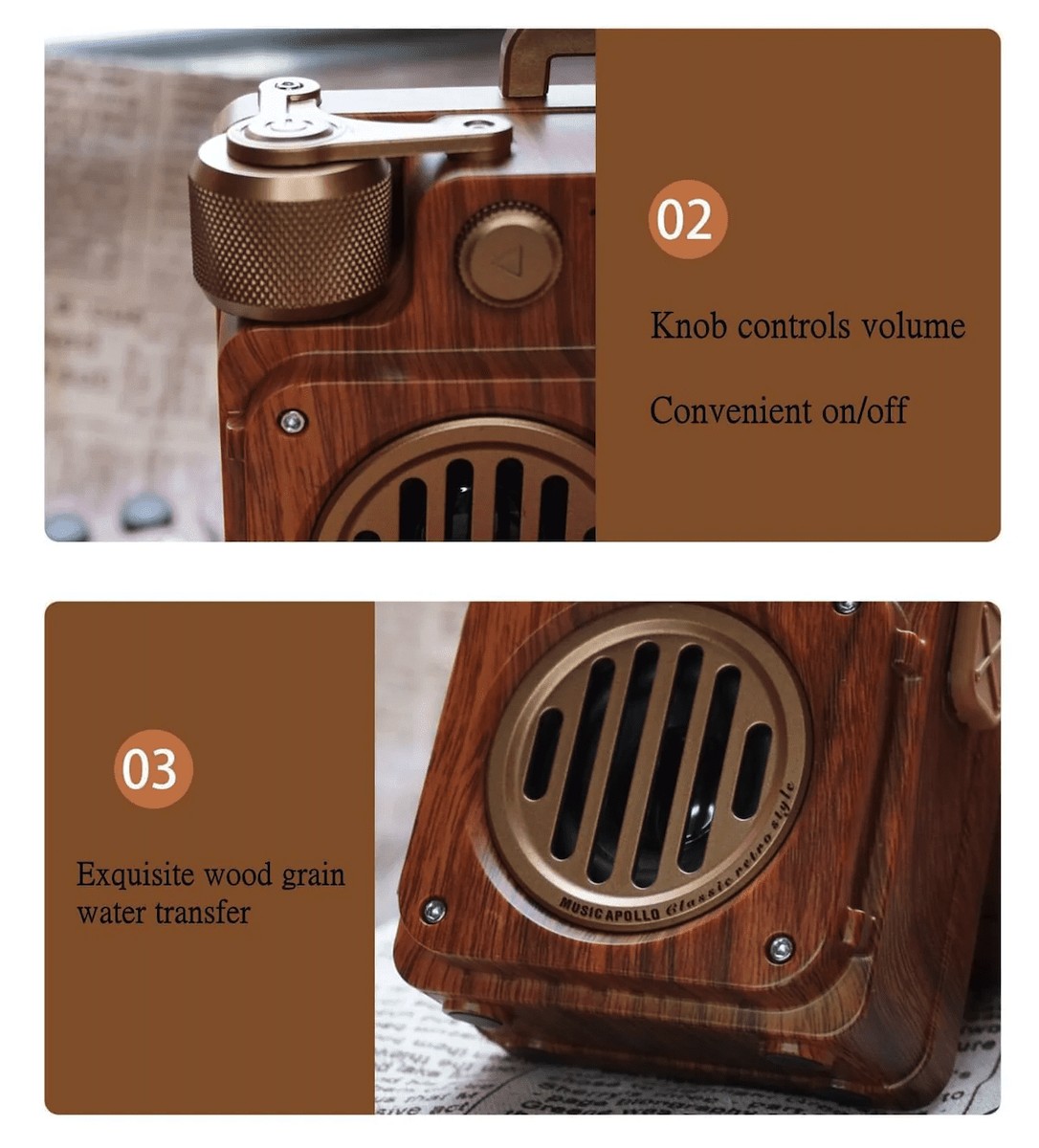 ヴィンテージラジオ AM/FM 木製 古い レトロ ヴィンテージ スタイル