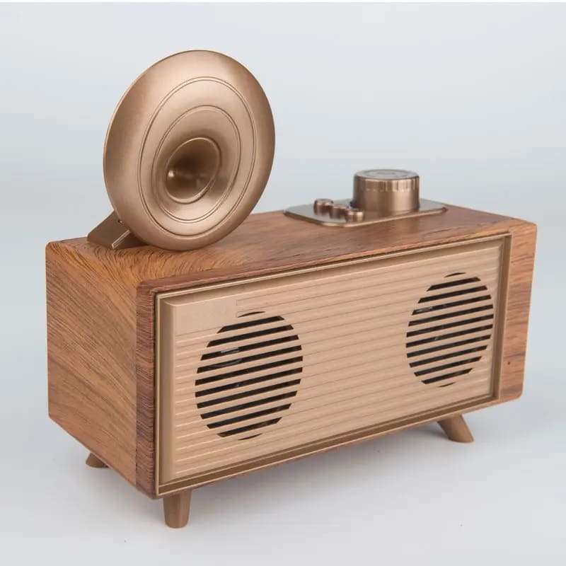 小さなミニ古いラジオ蓄音機デザインレトロヴィンテージ