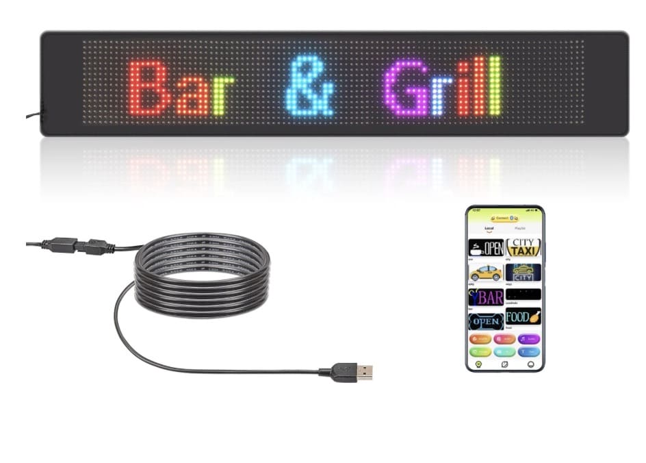 自動車用広告用 LED RGB ボードパネルフレキシブルスクロール